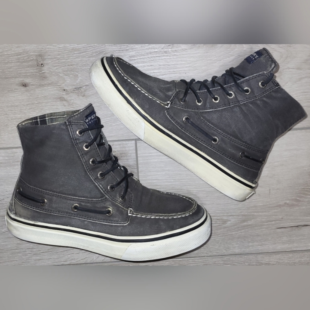 🥾Sperry Top-Sider Grey Plaid Fold-Down Boot (8.5)